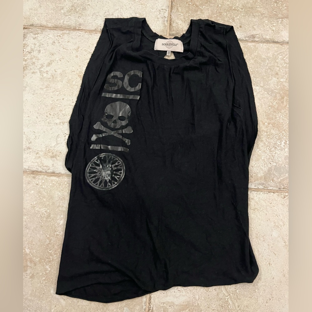 SoulCycle Black Criss-Cross Open Back Tank OS